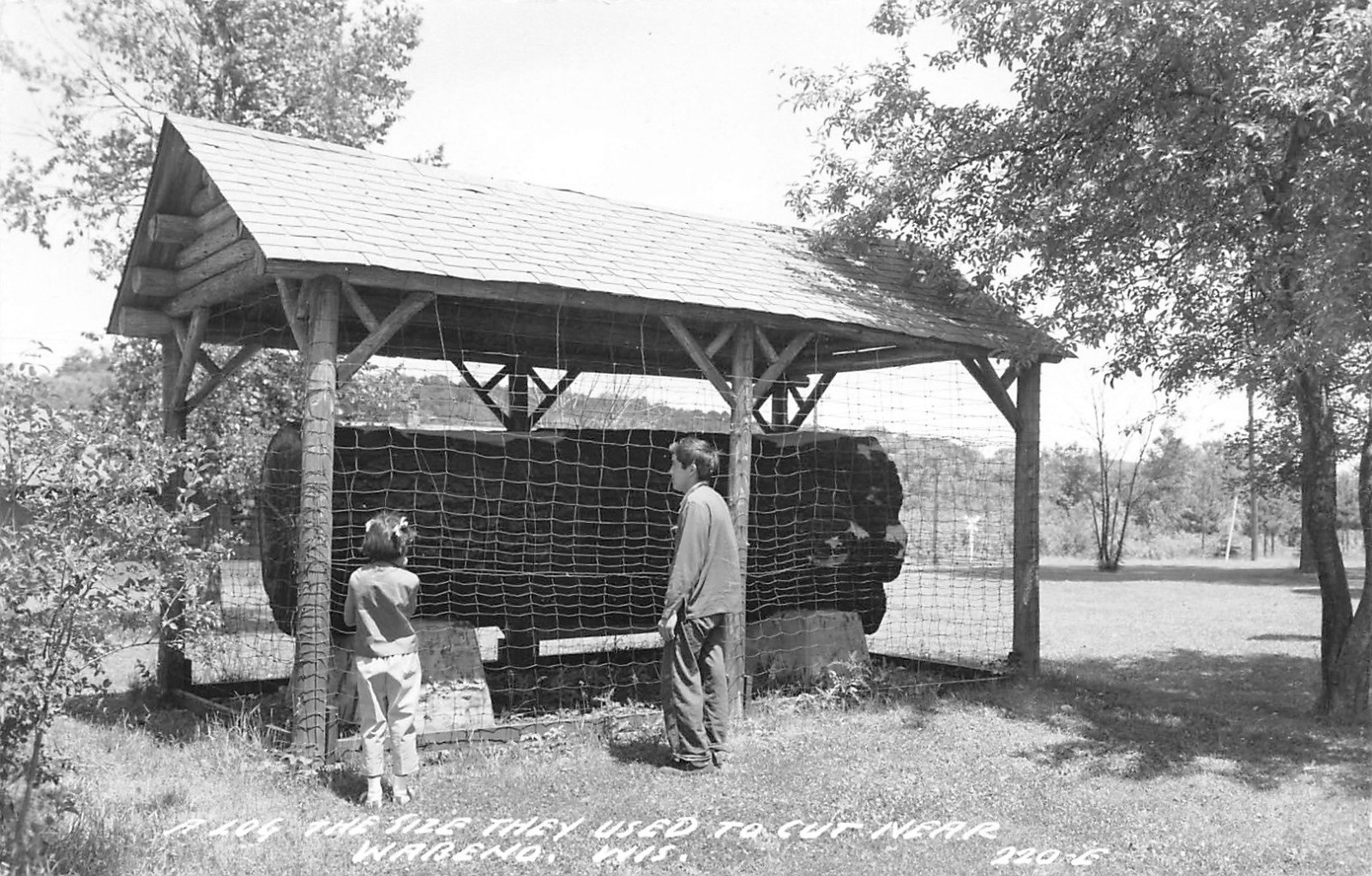 Wabeno WisconsinLogging ExhibitSize They Used to CutBrother & Sis
