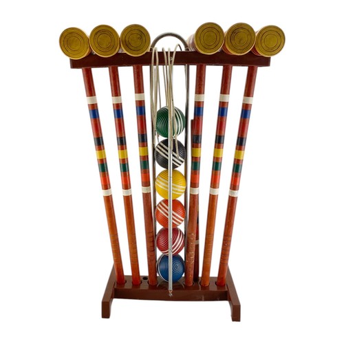 Vintage Six Player 24 Piece Croquet Set - 第 3/3 張圖片