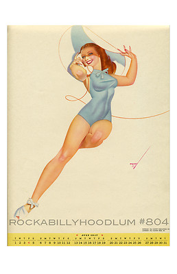 New Pinup Girl Poster 11x17 George Petty Calendar Art July 1947