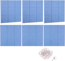 PATIKIL Felt Bulletin Board 12"x12" 6 Packs Self Adhesive Small, Blue