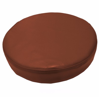 Pe204r Ginger Brown Thick Faux Leather Sheep 3d Round Cushion