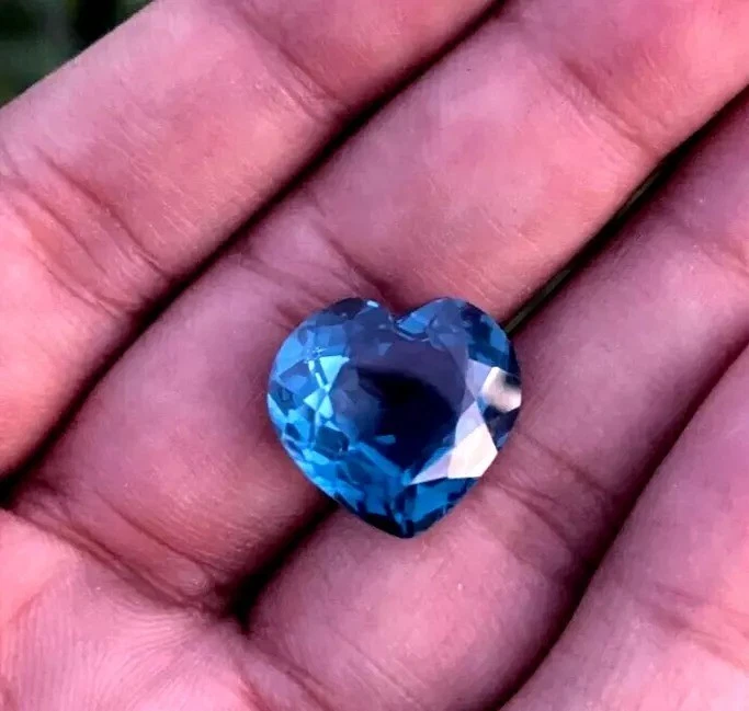 Zafiro azul Ceilán elegante 19-20 quilates corte corazón natural piedra preciosa suelta certificada Foto 3 de 4