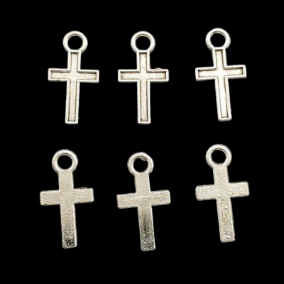 300 Ciondoli Argento Antico Piccole Croci 16x9mm – Bulk Per Gioielli Fai-da-Te