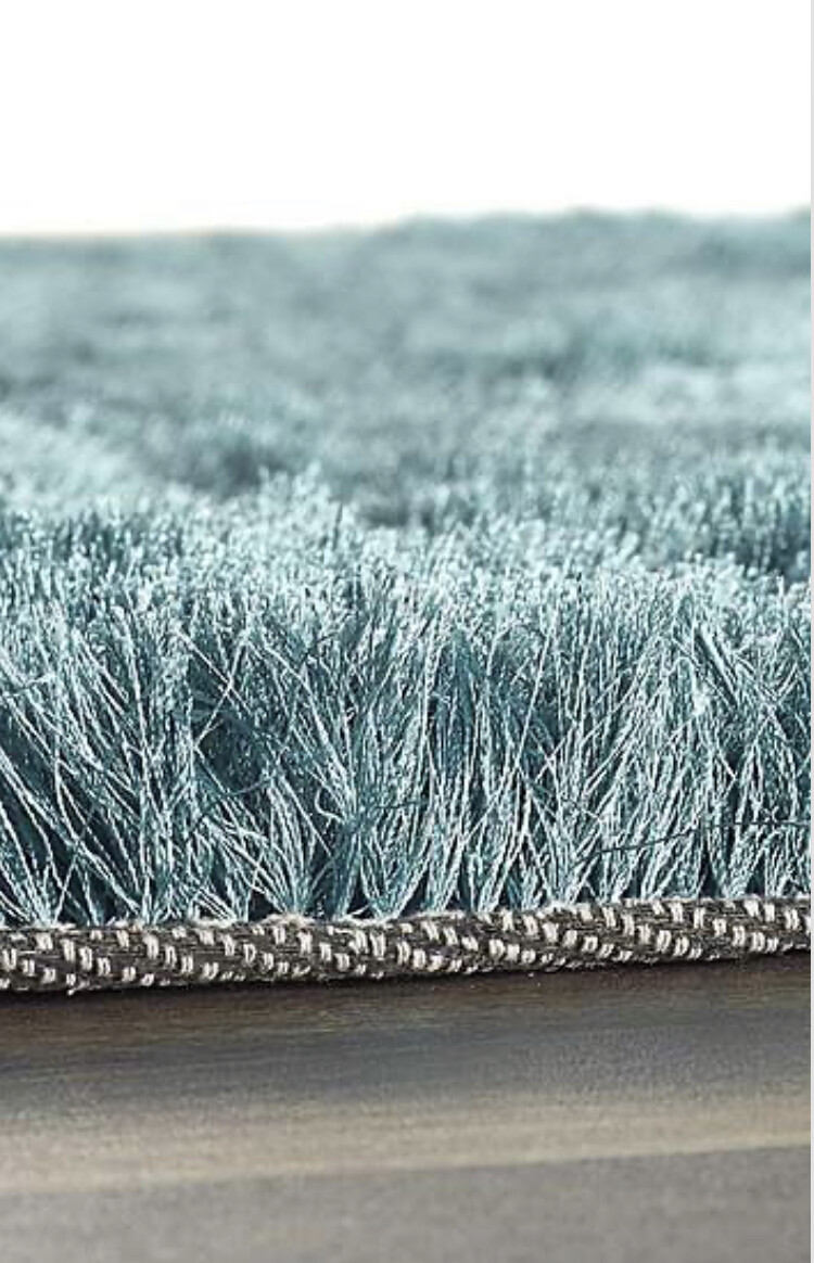 Origin Shimmer Rug Silky Shiny Shaggy Contemporary Rug Teal 4 Sizes eBay