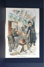 Anti Poverty Promises 1887 McGLYNN HENRY GEORGE ENCOURAGE IMMIGRATION Puck Print
