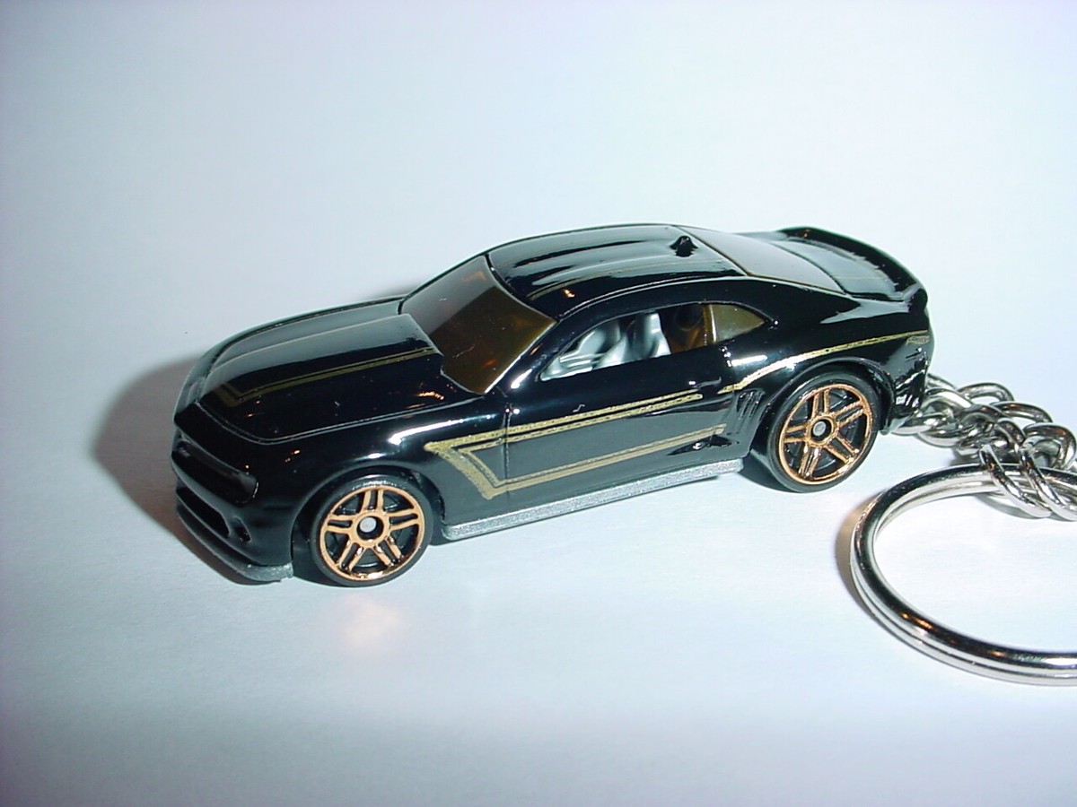 HOT 3D BLACK CHEVROLET CAMARO SS CUSTOM KEYCHAIN key keyring muscle Hot  Wheels