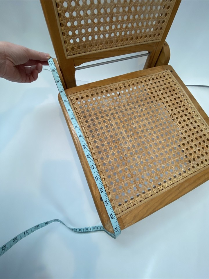 Vtg MCM Old Town Canoe Folding Cane Canoe Chair Camp Lake House For