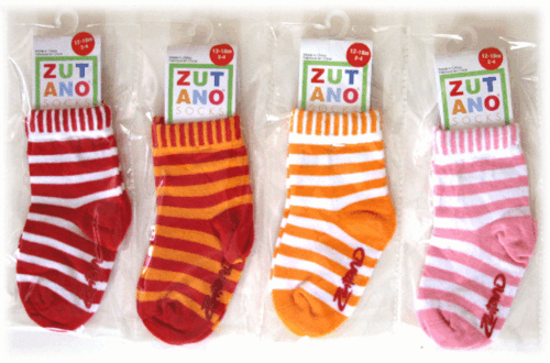NEW Zutano Baby Toddler Girl Boy Primary Knit Socks Stripe Dot 6 12 18 24 NWT - Picture 4 of 8