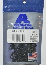 rosco terminal tackle black coastlock w/ snap swivels size 3 100LB 36 per pack
