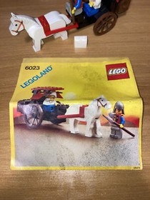 Lego 6023 MAIDEN'S CART 1986 Complete Instructions Medieval Medieval Vintage RARE