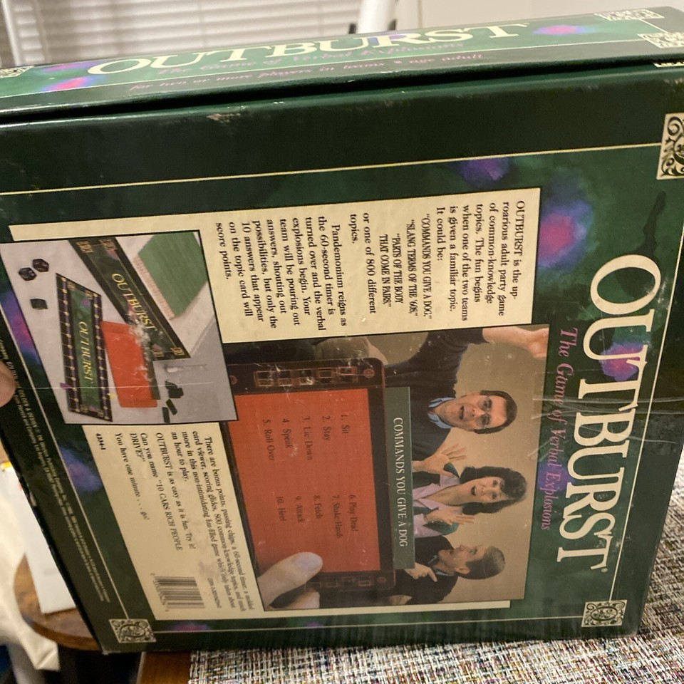 OUTBURST BOARD GAME 1986 eBay