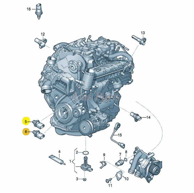 OEM Oil Pressure Sensors Blue and Brown For Audi A4 Q5 TT VW Golf EOS 2.0T - Image 3 of 3