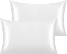 2 Pack Silk Satin Toddler Pillowcases 14x20 Inch Cushion Covers for Nursery Kids