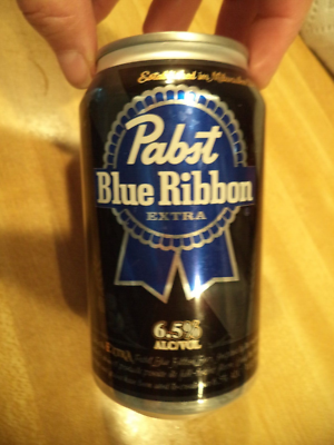 PABST BLUE RIBBON EXTRA 6.5% ALC/VOL 12 OZ ALUMINUM BEER CAN BAR
