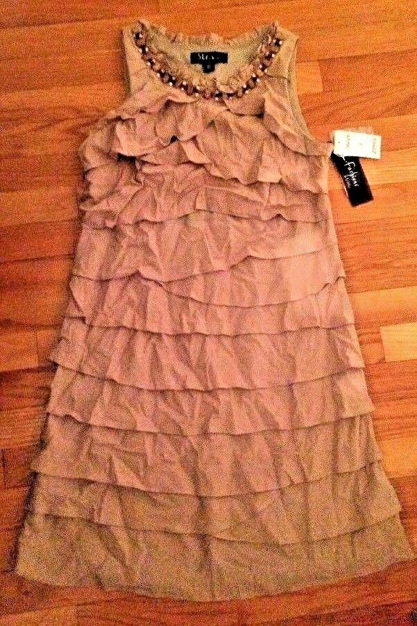 sl fashions tiered dress S.L. Dresses (SLNY) 9255215 510 height Foil Chiffon Tiered Dress –