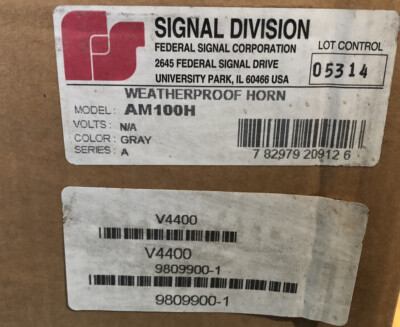 FEDERAL SIGNAL WEATHERPROOF HORN AM100H