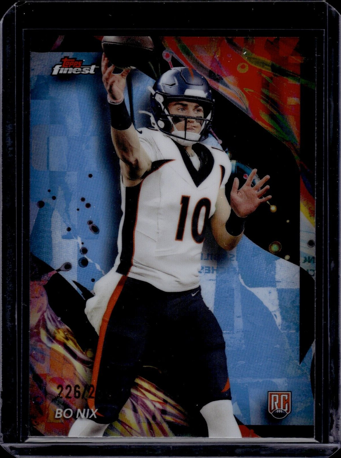 2024 Finest Sky Blue Refractors #163 Bo Nix 226/250