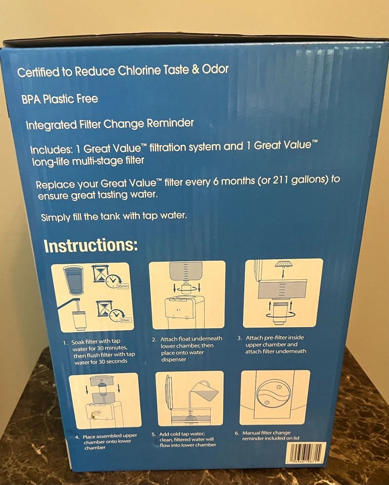 Tanque de filtración de agua reutilizable certificado para reducir sabor y olor a cloro Foto 4 de 4