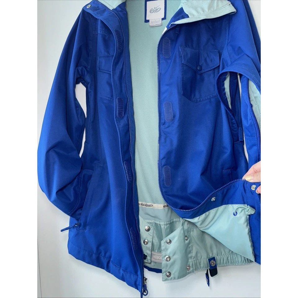 De colección Y2K Nike 6.0 Snowboard Esquí Patín Chaqueta Parka Abrigo Mujer XL Azul Dunk Foto 2 de 4