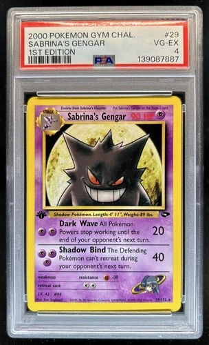 2000 Pokemon Gym Challenge 1st Edition Sabrina's Gengar #29/132 PSA 4