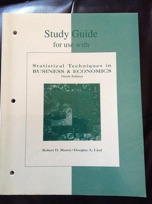 Study Guide for Use With Statistical Techniques in Business and Economics