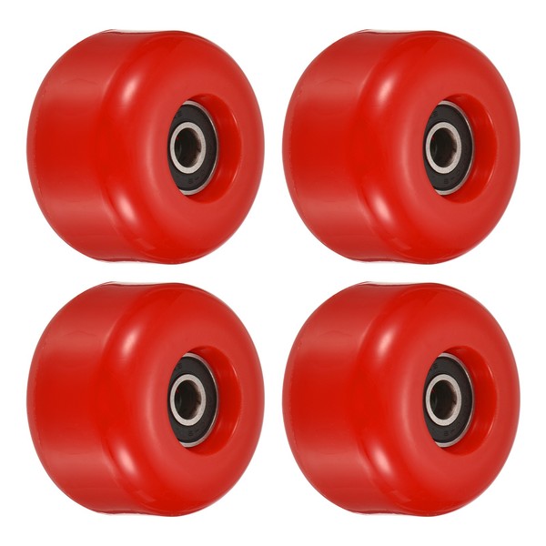 4 StüCk 54Mm Longboard Rollen Mit Lager ABEC-9 Skateboard Rad 85A Rot-image