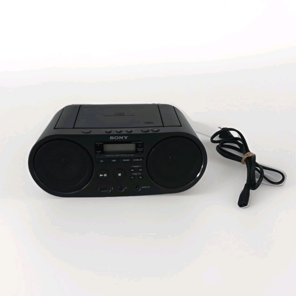 Sony ZS-PS50 Stereo Boombox CD USB FM/AM Radio Audio In Black | eBay