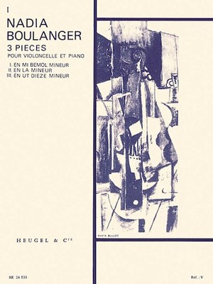 3 Pieces No. 1 In E Flat Minor (cello & Piano) CELLO PART AND PIANO SCORE