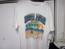 LUCKY BRAND (SOUTH PADRE ISLAND TX ) MENS CLASSIC LOGO T SHIRT (XXL) NWT WHITE