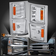 Fits 1994-1998 Chevy Ck Tahoe Suburban Silverado Clear Corner Lights Leftright Fits 1994-1998 Chevy Ck Tahoe Suburban Silverado Clear Corner Lights Leftright