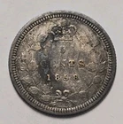 1858 Canada Queen Victoria Silver 5 Cents VF