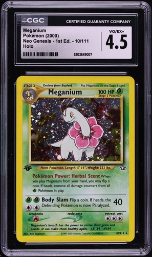 Meganium (1st Edition) graded CGC 4.5 for sale on eBay