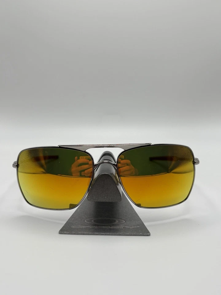 Gafas de sol Oakley Deviation pulido cromo/naranja fuego lentes iridio OO4061-03 Foto 2 de 4