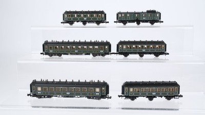 Minitrix N Konvolut Personenwagen 2.Kl. 3.Kl. Packwagen K.Bay.Sts.B.