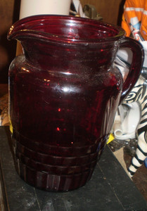 Vintage ruby red pitcher
