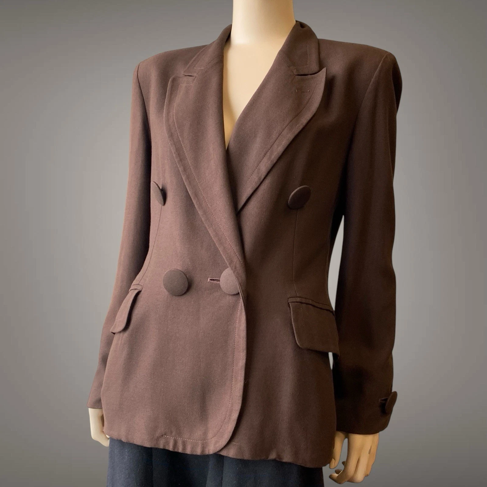 Giacca blazer Moschino vintage anni 90 donna marrone taglia 46 L XL