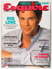 Rob Lowe Rolex Isabella Rossellini Robert Altman Bill Clinton ESQUIRE JULY 992
