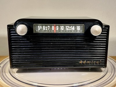 Rare 1954 Admiral 5G31N Near Mint Condition Black Upside Down Radio Works Great!