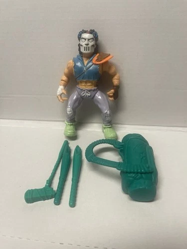 TMNT Teenage Mutant Ninja Turtles Casey Jones Figure Playmates COMPLETE Vtg!!
