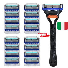 Lamette Mach 3 Turbo, 24 Pezzi Ricariche per Lame per Rasoio Da Uomo, Lame Barba