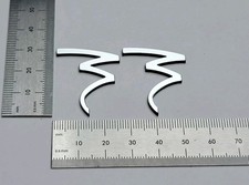 Focal Speaker Badge Logo Premium Silver Early Style Pair With Adhesive