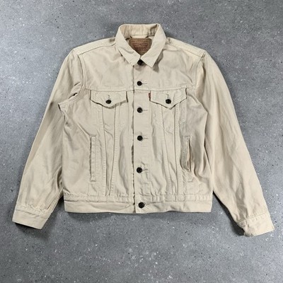 Vintage Levis Jacke Damen Medium Creme Denim Trucker Western Typ 3 70503 02