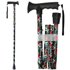 Walking Cane for Men and Women Foldable Floral Lightweight Adjustable Portabl...