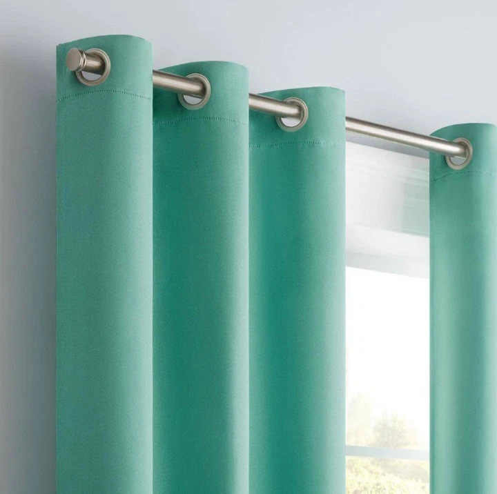 Eclipse Darrell Mint Blackout Curtain Panel 37x63" Grommet Window Drape NEW - Image 3 of 4