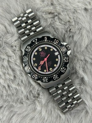 Original TAG Heuer Formula 1 ref WA1217 F1 Black Pink 35mm Men's Quartz Watch