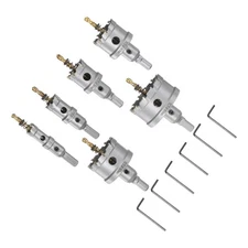6pcs Hole Saw Kit 5/8" to 2-3/8" Dia Carbide Hole Cutter