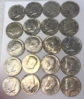 Lot of 40 - $20 Face Value - Mixed Date Kennedy Half Dollar - 40% Silver