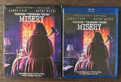 RARE Misery Collector's Edition Blu Ray + Slipcover NO DIGITAL Kathy Bates 1990