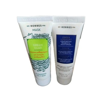 Korres Cleansing Mask 18ml & 20ml MOISTURIZER