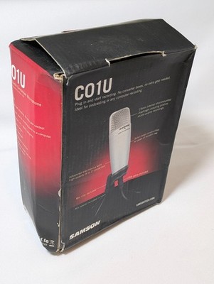 SAMSON CO1U USB STUDIO CONDENSER MICROPHONE + BOX + SHOCK MOUNT + CASE + MANUAL